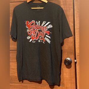 Red Sparkle Game Day Graphic T-Shirt